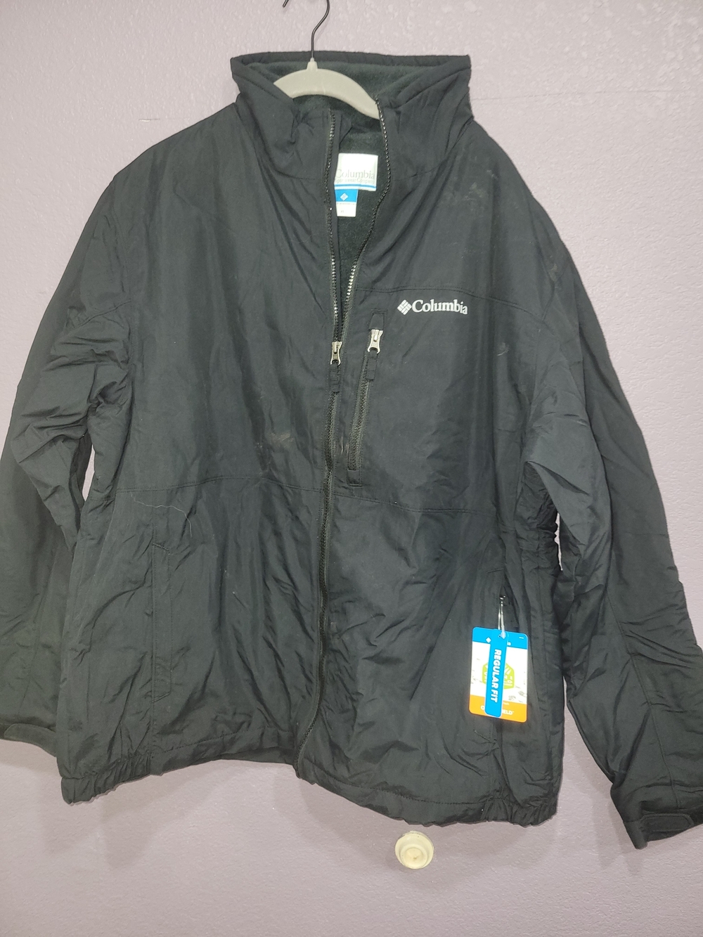 Mens XL Columbia Black Full-Zip Outdoor Jacket